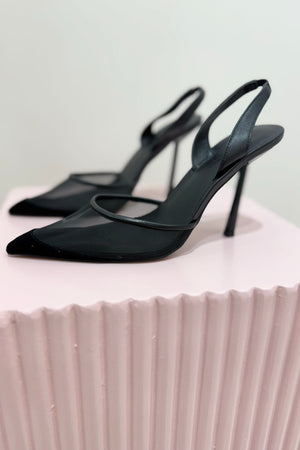 Lana Wilkinson Harley Slingback Heel | Black Mesh