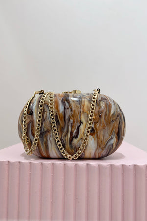 Olga Berg Maeve Marble Bag | Natural