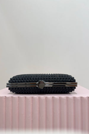 Olga Berg Manuela Hotfix Clutch | Black