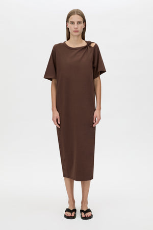 C&M Camilla & MarcJuno Knot Tee Dress | Chocolate