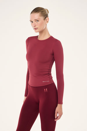 P.E Nation Foundation Long Sleeve Top| | Cabernet