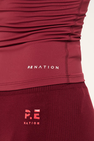 P.E Nation Foundation Long Sleeve Top| | Cabernet