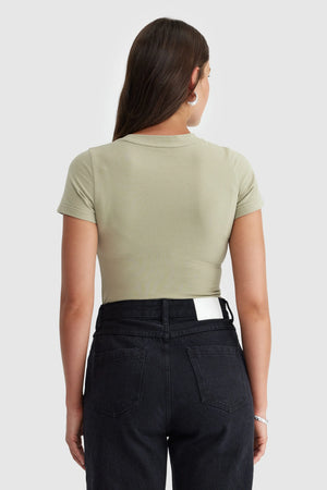 ORTC Evie Fitted T Shirt | Aloe