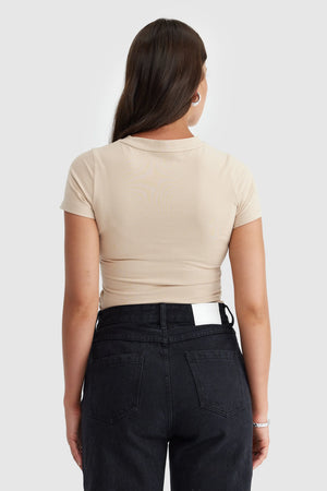 ORTC Evie Fitted T Shirt | Biscotti