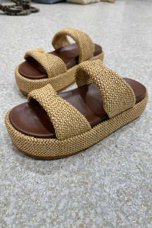 Siren Apollo Flatform Sandal | Natural/Weave