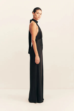 Shona Joy Agnes Halter Neck Maxi Dress | Black
