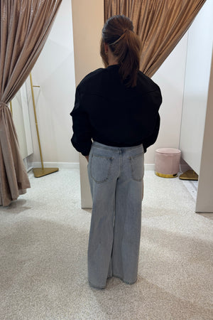 Chosen By Fifi & Annie The Cropped Bomber Jacket | Black