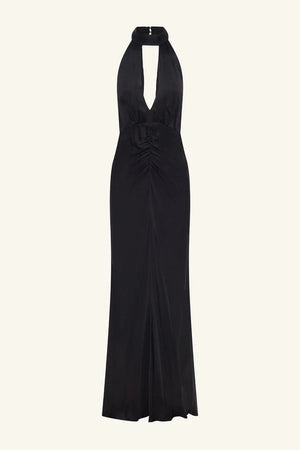 Shona Joy Agnes Halter Neck Maxi Dress | Black