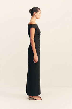 Shona Joy Campbell Off Shoulder Maxi Dress | Black