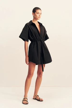 Shona Joy Campbell Drawstring Dress | Black