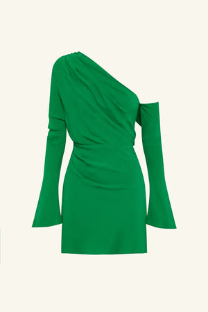 Shona Joy Rio Off Shoulder Mini Dress | Green