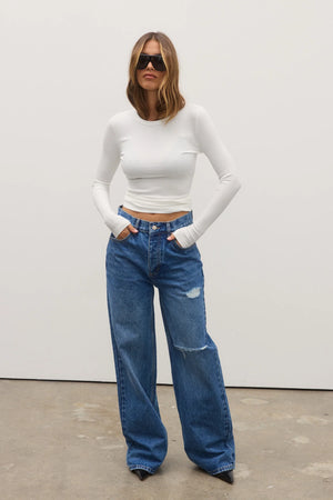 Bayse Brand Nyla Top | White