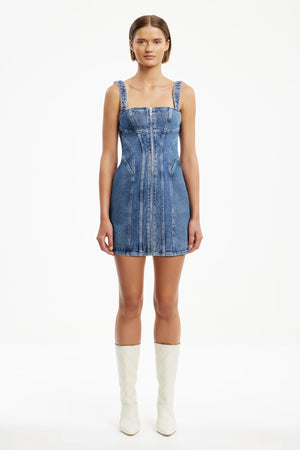 Significant Other Sabrina Mini Dress | Washed Indigo