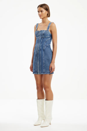 Significant Other Sabrina Mini Dress | Washed Indigo