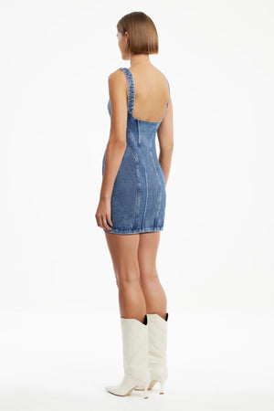 Significant Other Sabrina Mini Dress | Washed Indigo
