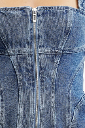 Significant Other Sabrina Mini Dress | Washed Indigo