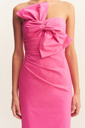 Shona Joy Campbell Knot Midi Dress | Vivid Pink