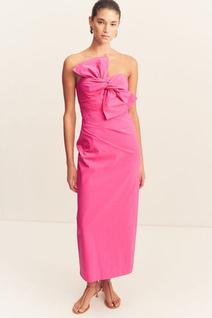 Shona Joy Campbell Knot Midi Dress | Vivid Pink