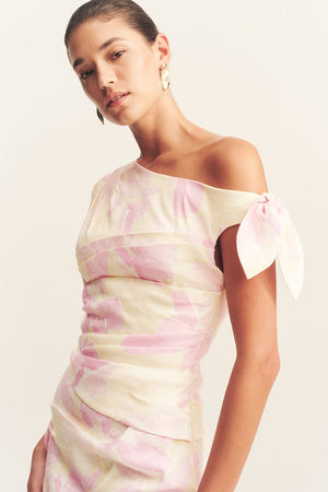 Shona Joy Addison Tie Cut Out Mini Dress | Blush