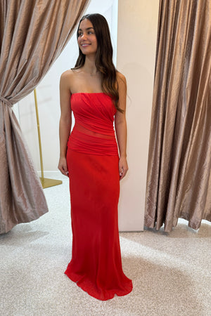 Bec + Bridge Xanthi Strapless Maxi Dress | Flame