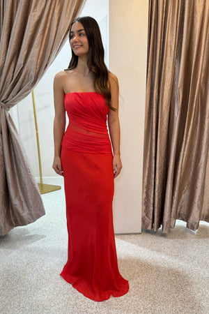 Bec + Bridge Xanthi Strapless Maxi Dress | Flame
