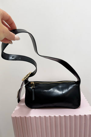 Billini Hailey Shoulder Bag | Black Shine
