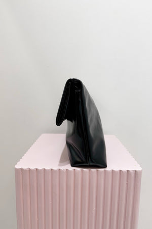 Billini Rylee Clutch Bag | Black Crinkle Patent