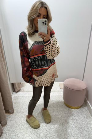 Summi Summi Long Sleeve Racer Tee | Chocolate Choux