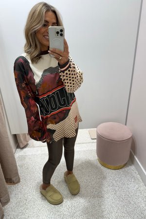 Summi Summi Long Sleeve Racer Tee | Chocolate Choux