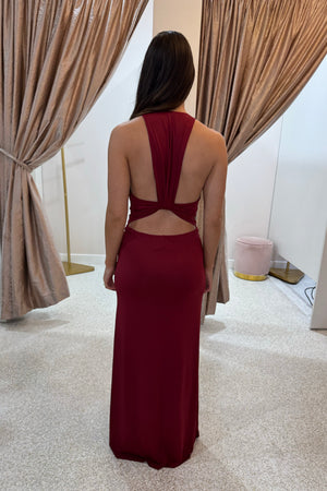 Bec + Bridge Thalia V Maxi Dress | Syrah