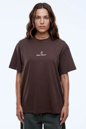 Ena Pelly Lexi Logo Tee | Mocha
