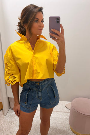 Chosen By Fifi & Annie The High Waisted Patch Pocket Short | Blue Denim || BEST SELLER RESTOCKED