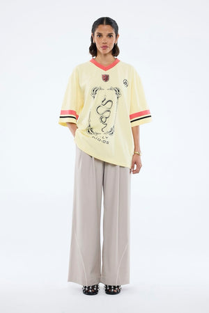 Ena Pelly Snake Jersey Tee | Panna Cotta
