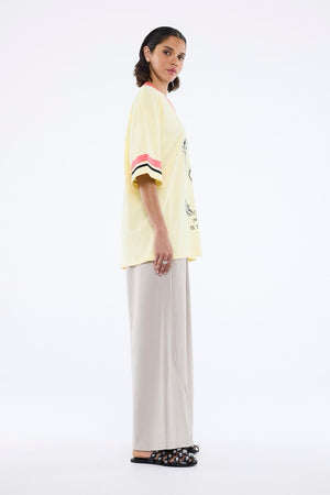 Ena Pelly Snake Jersey Tee | Panna Cotta