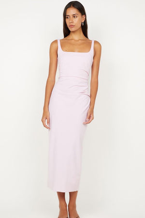 Bec + Bridge Aveline Tuck Midi Dress | Ballet Pink