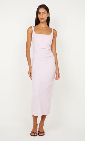 Bec + Bridge Aveline Tuck Midi Dress | Ballet Pink