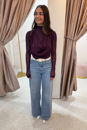 Madison The Label Grace Top | Aubergine