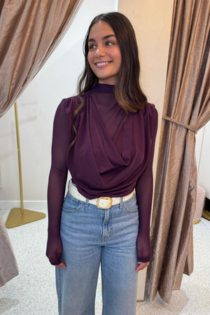 Madison The Label Grace Top | Aubergine