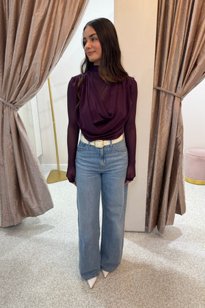 Madison The Label Grace Top | Aubergine