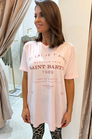 The Laundry Room Saint Barth 89 Oversized Tee | Blush