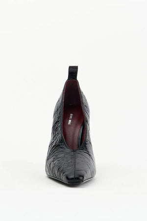 Alias Mae Floyd Heel | Black Crinkle Leather