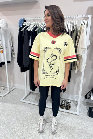 Ena Pelly Snake Jersey Tee | Panna Cotta