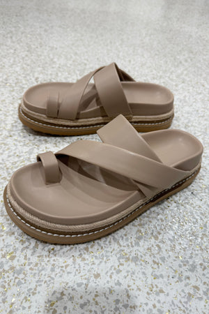 Billini Armas Platform Slide | Light Clay