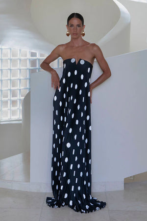 L'idee Black Tie Gown | Polka Noir