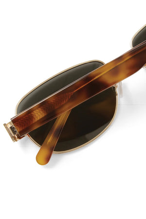 Banbe The Addison | Gold Havana Tort Green