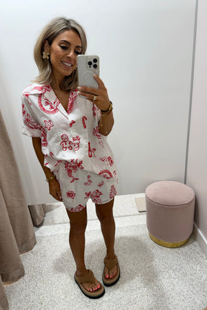 Chosen By Fifi & Annie The Christmas Morning Short Set | White