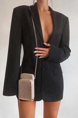 Olga Berg The Elton Mesh Cross Body Bag | Gold