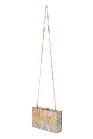 Olga Berg The Erika Acrylic Wave Bag | Natural