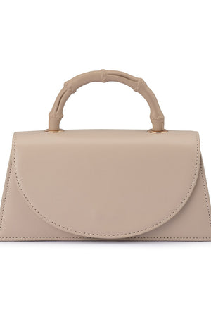 Olga Berg The Phoebe Bamboo Handle Bag | Mink