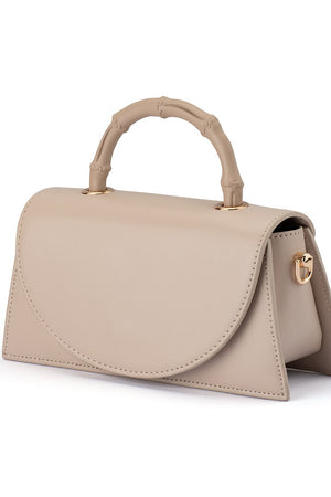 Olga Berg The Phoebe Bamboo Handle Bag | Mink